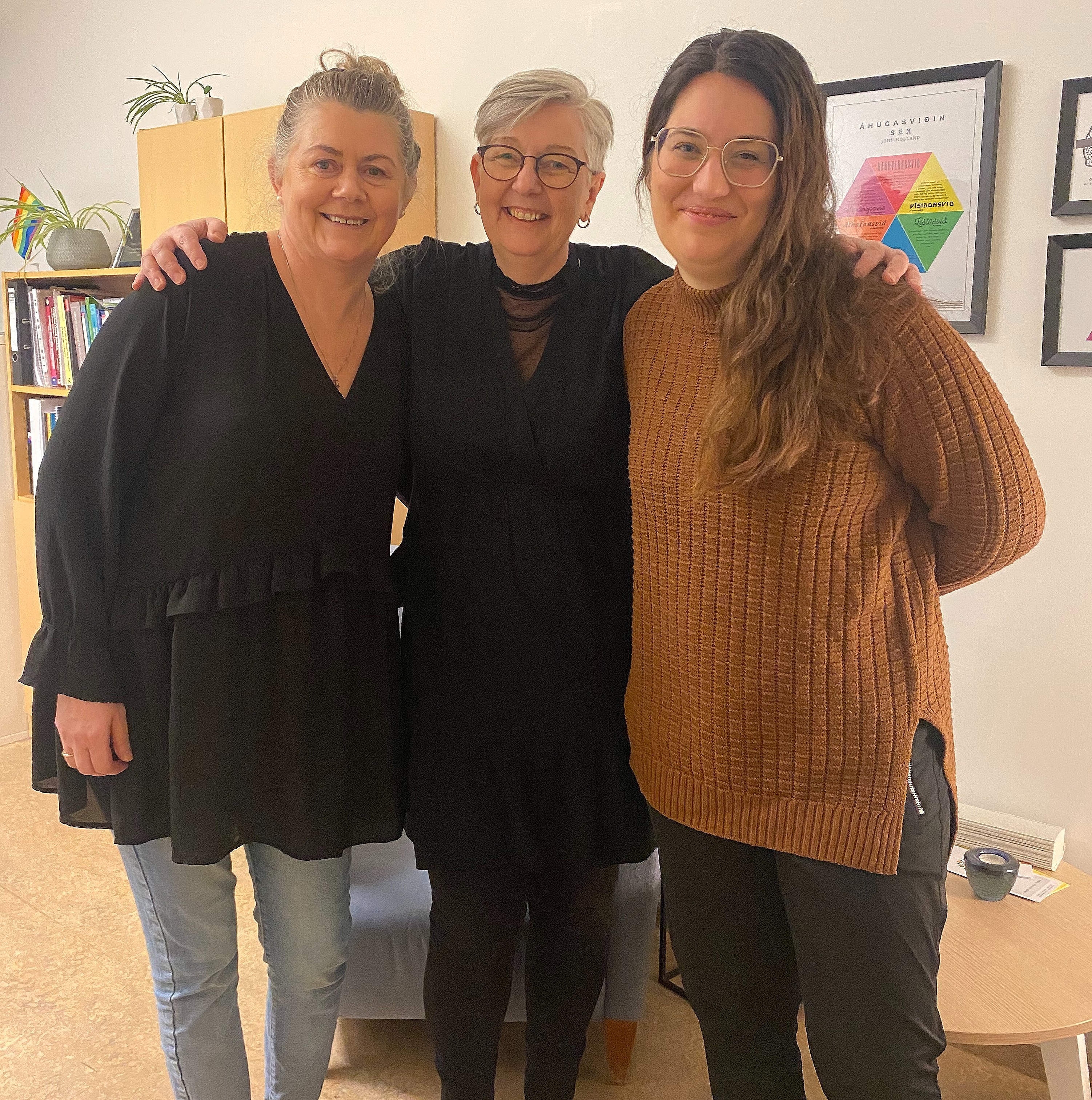 Frá vinstri: Erla, Bergþóra og Nanna