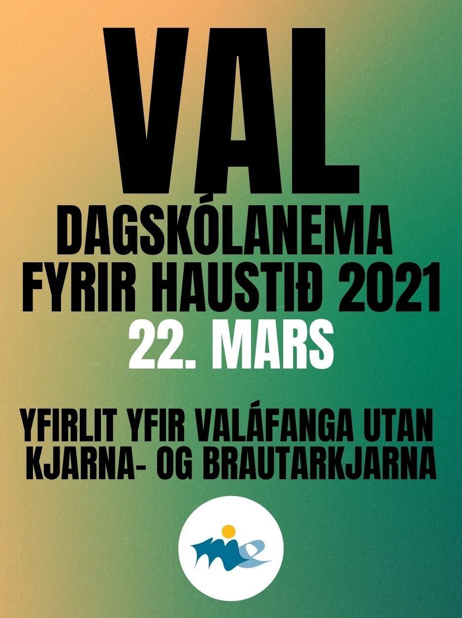 Valfög haustannar! Val stendur yfir á Innu.