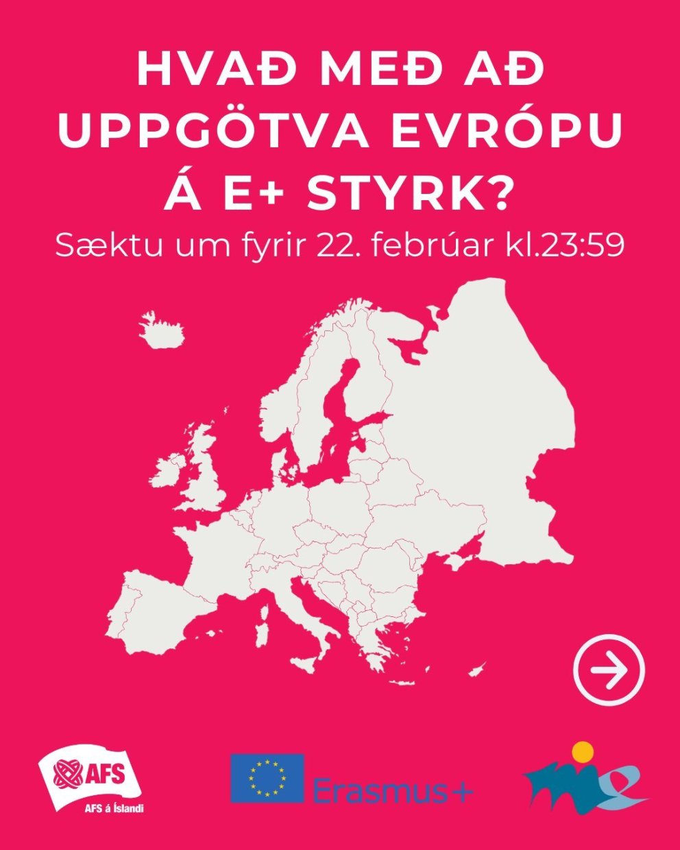 Vilt þú fara í skiptinám til Evrópu á skólastyrk?