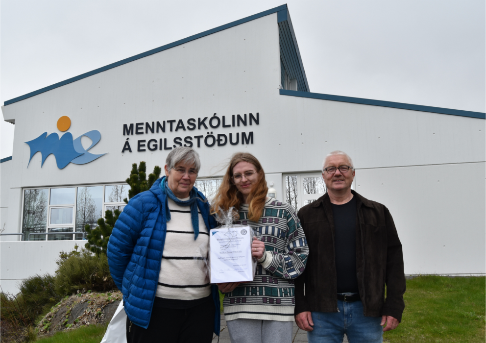Viðurkenning frá Soroptimistum fyrir seiglu í námi