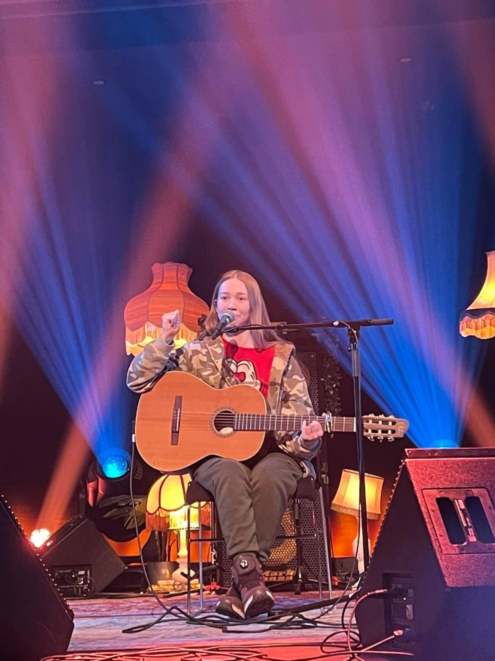 Mynd af Gyðu í Músíktilraunum 2023