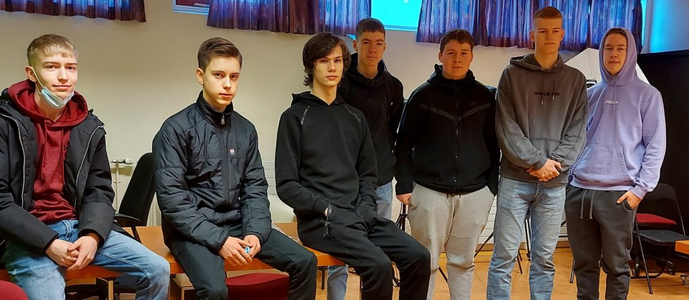 Nokkrir keppendur Menntaskólans á Egilsstöðum í Framhaldsskólaleikunum í rafíþróttum.