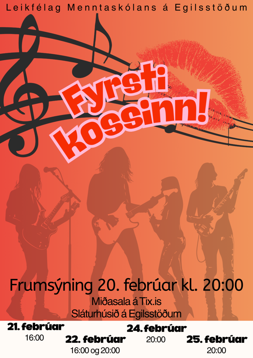 LME setur upp leiksýninguna 