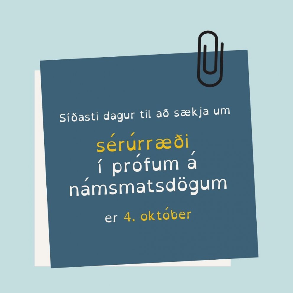 Síðasti dagur til að sækja um sérúrræði í prófum