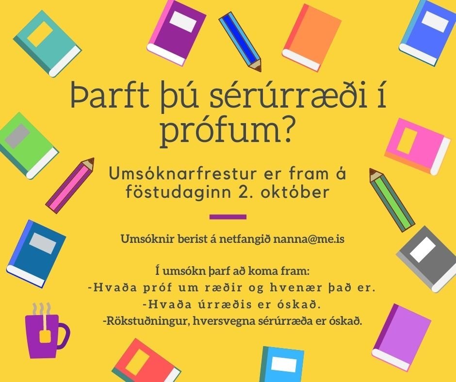 Sérúrræði í prófum fyrri haustspannar