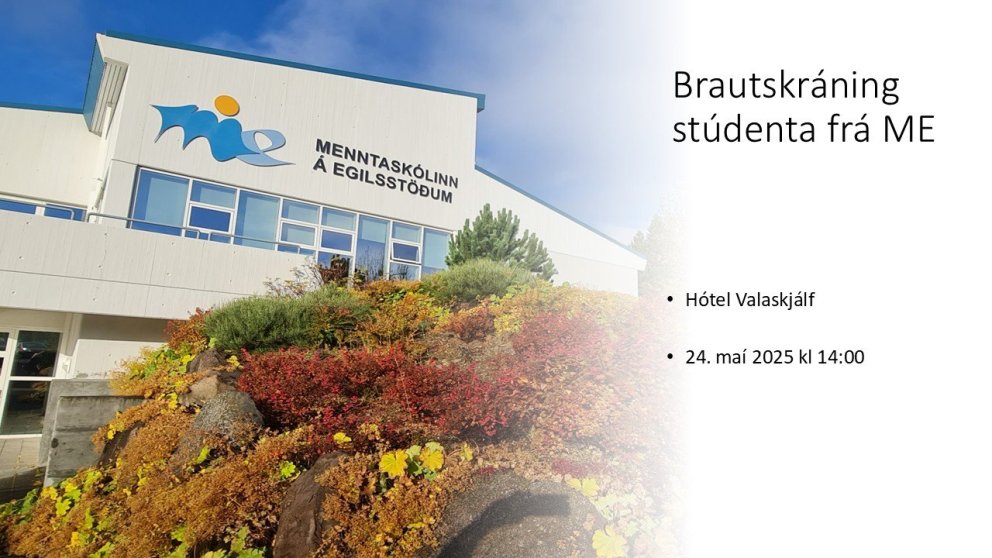 Útskrift laugardaginn 24. maí