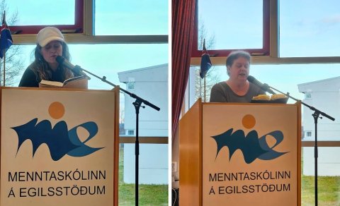 Rithöfundalestin kom við í ME