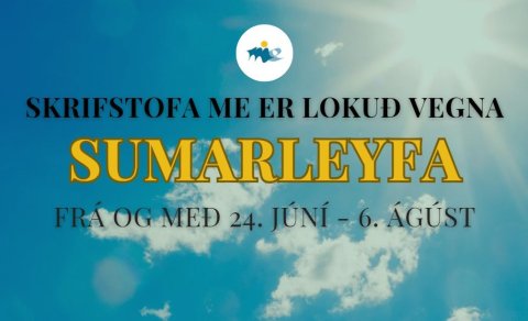 Lokun skrifstofu vegna sumarleyfa