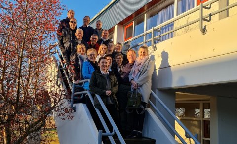 Heimsókn 40 ára útskriftarnema í skólann