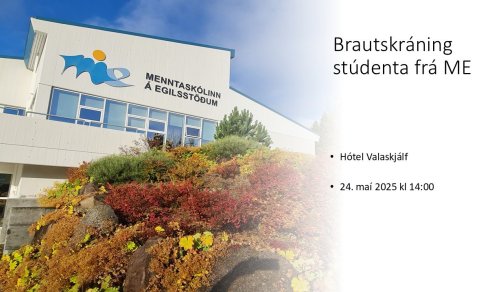 Útskrift laugardaginn 24. maí